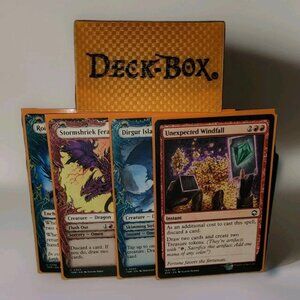 MTG Custom Dragon 60 CARD Deck Elite Red Green Blue White w/ Sleeves & Deck Box